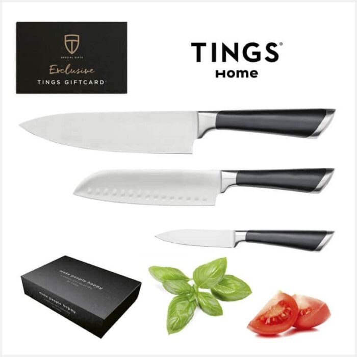 Tings Giftcard + Knivset steel 3-delar