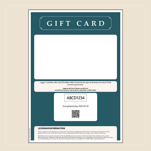 Gåvokort som PDF, skriv ut själv eller vidarebefodra.