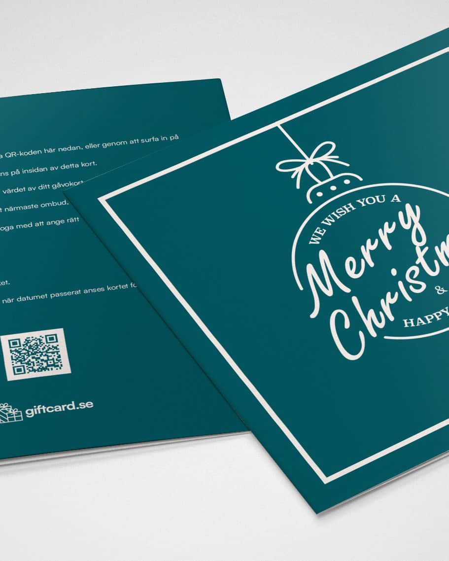 Julklapp till anställda - gåvokort
