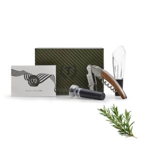 Tings Giftcard tillsammans med korkskruv, hällpip och förslutare för vinflaska